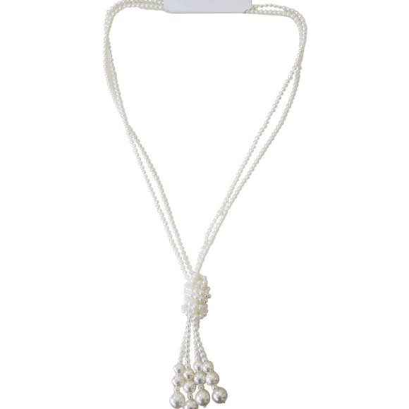 #29 🔥🔥Pearl Knot Necklace Adjustble W/grad Tsl - Picture 2 of 2